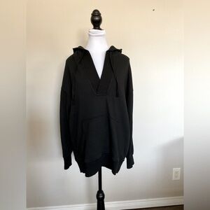 Aerie NWT Oversized Relaxed Fit Open V-Neck Hoodie